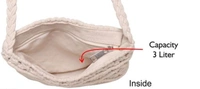 ASTRID White Macrame Crossbody Sling Bag - Free Size, White, Canvas, Pack of1